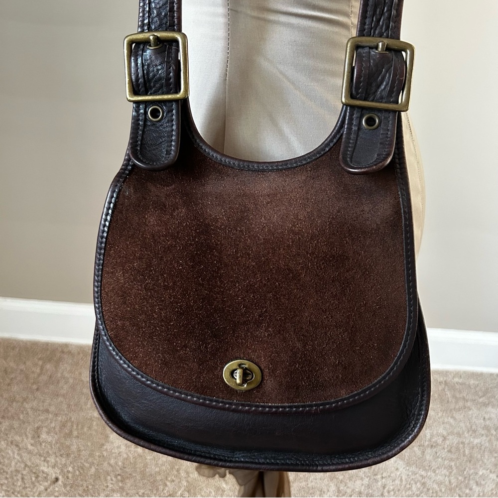 Rare Vintage Coach Berkeley Crescent saddle bag 9014 - Picture 5 of 17
